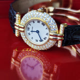 【コンプリートサービス済み】Cartier
カルティエ コリゼ 18金無垢 純正ダイヤモンド クォーツ腕時計