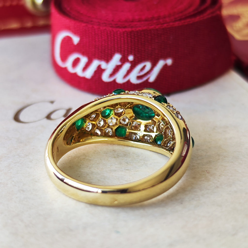 Cartier カルティエ コリント エメラルド ダイヤモンドリング