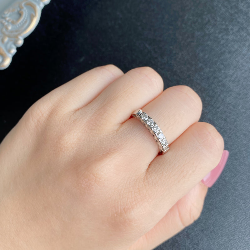 MIKIMOTO リング　指輪　ビンテージ MIKIMOTO ミキモト 天然ダイヤモンド ヴィンテージ リング