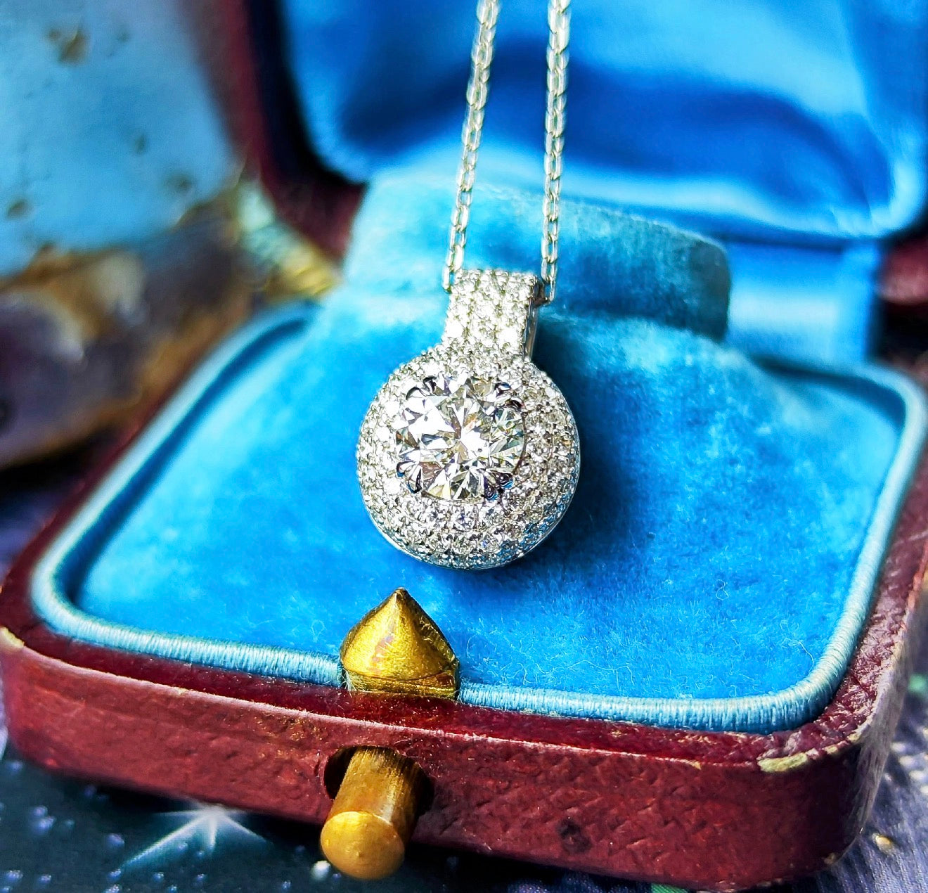 【インターナリーフローレス】天然ダイヤモンド 0.52ct Dカラー 3EX ネックレス