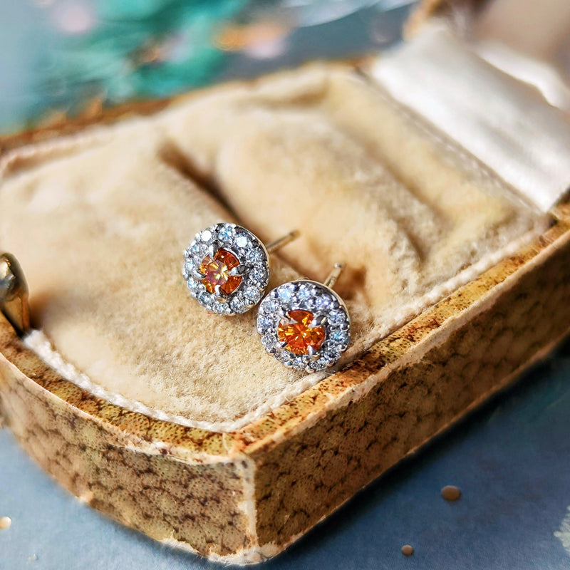 天然イエローダイヤモンド ビビットカラー プラチナピアス