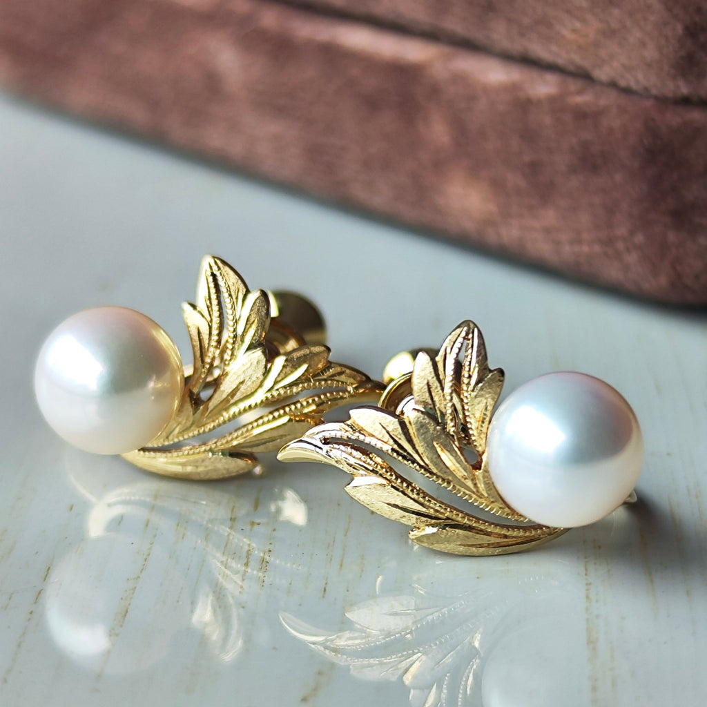 希少　MIKIMOTO　あこや真珠　イヤリング 01524bfa0d5b46f621b2bbb34e9db4