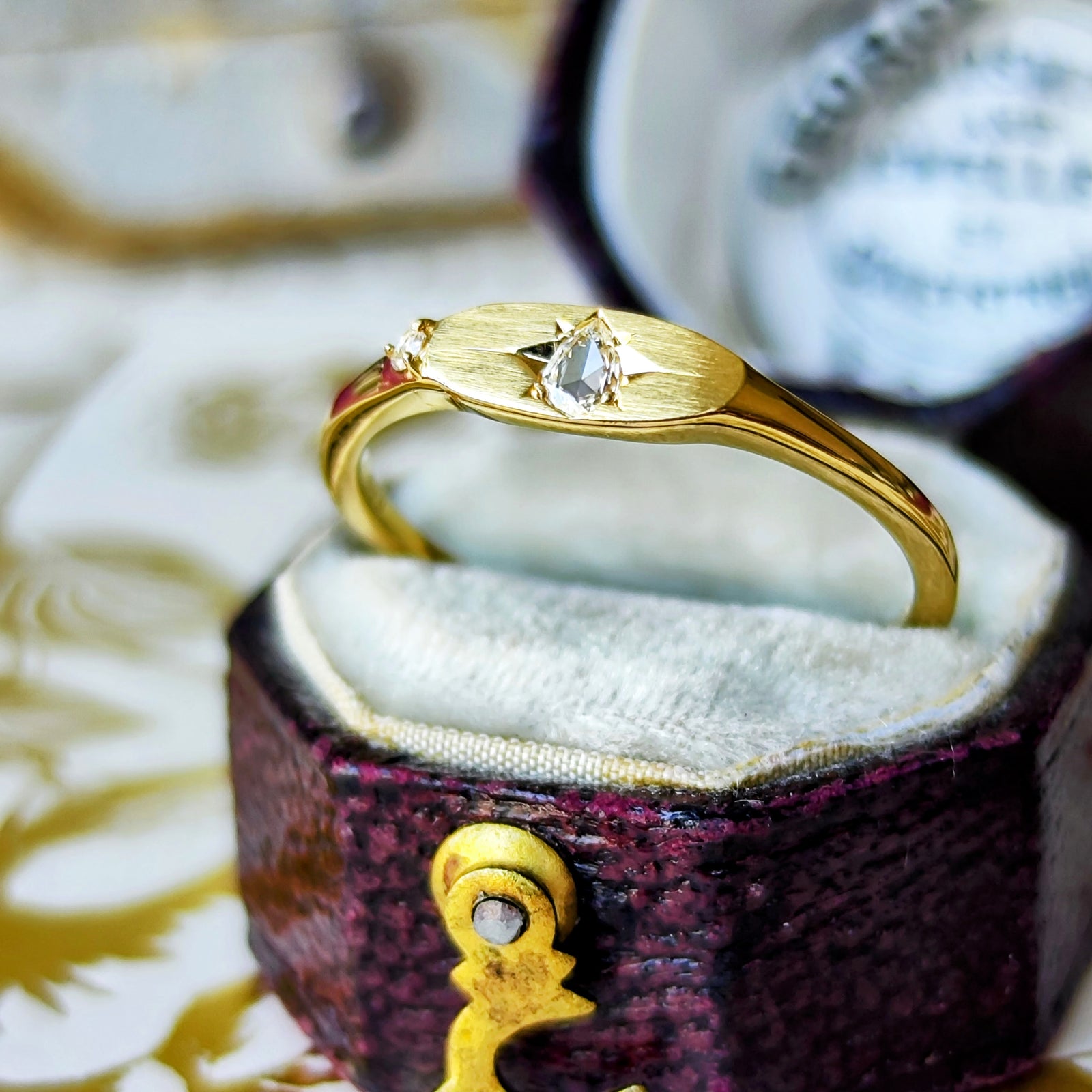 天然ダイヤモンドリング18金 ローズカット】天然ダイヤモンド 18金リング – Mico宝飾店