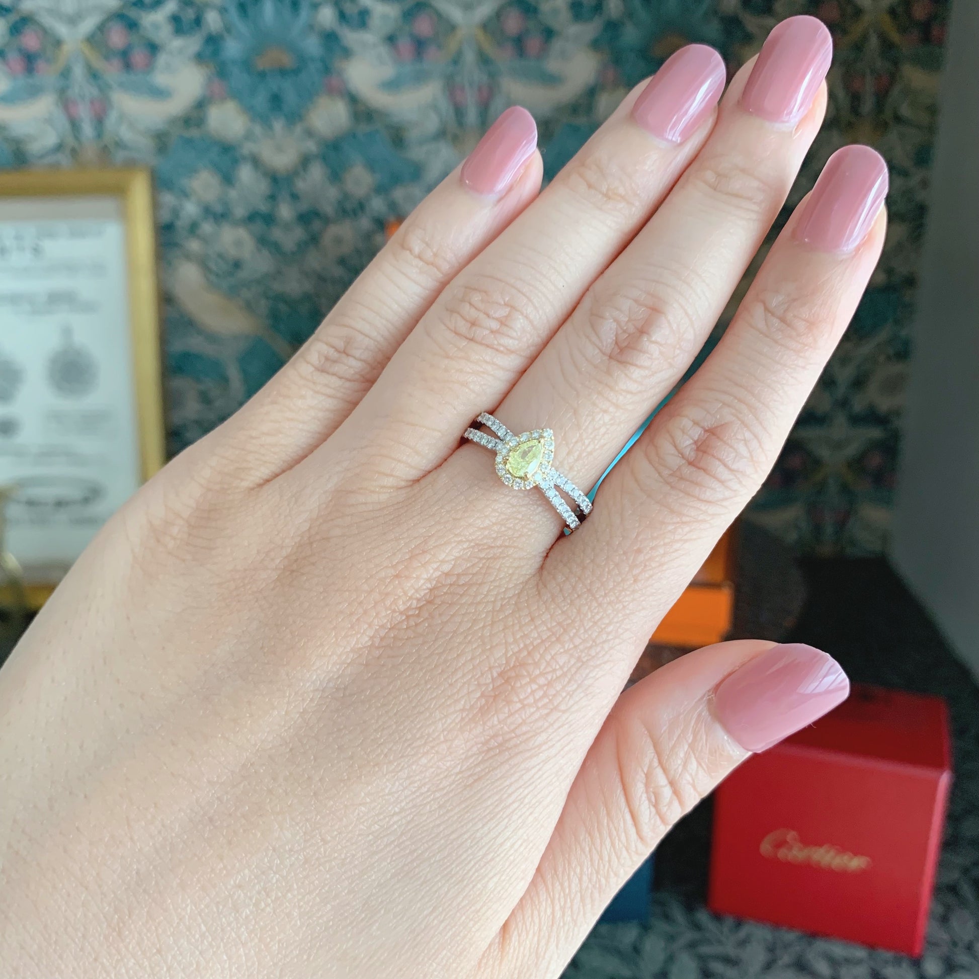 【イエローダイヤ】天然ダイヤモンド FANCY INTENSE YELLOW リング