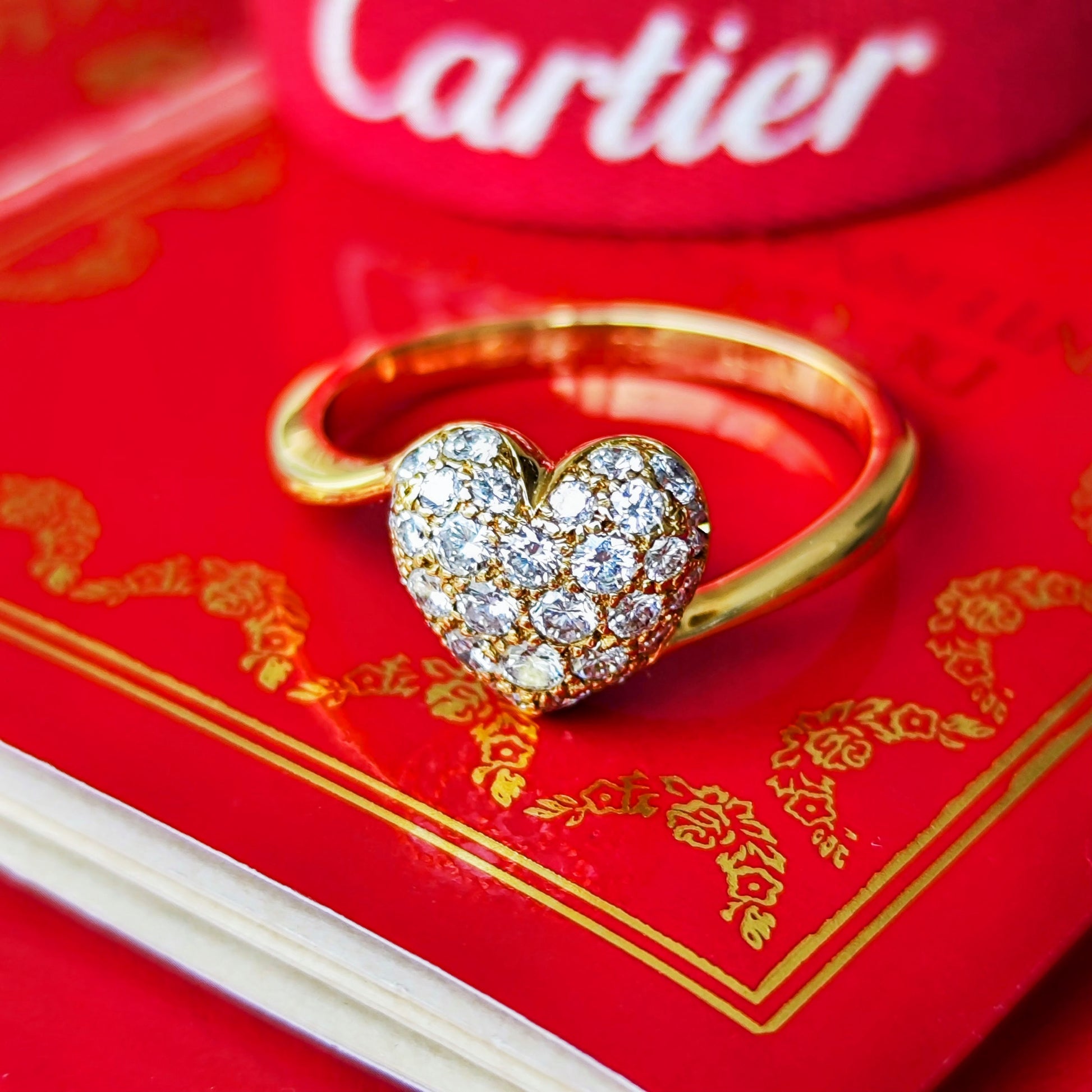 Cartier カルティエ ハートシェイプウィズ ダイヤモンド 18金リング