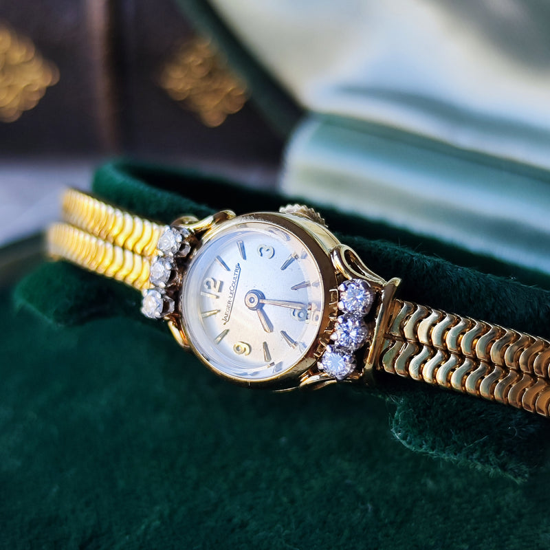 【OH済み】JAEGER LE COULTRE ジャガー・ルクルト バックワインド 金無垢時計