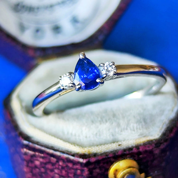 【ロイヤルブルー】天然サファイア 天然ダイヤモンド リング