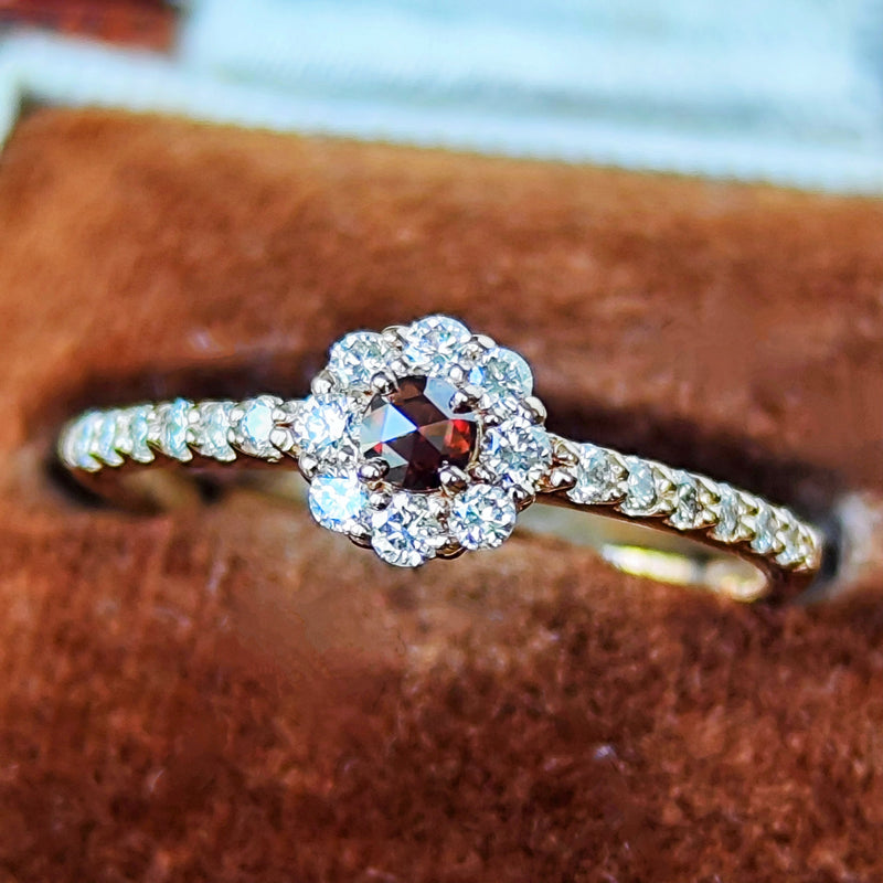 【ローズカット】天然ブラウンダイヤモンド 天然ダイヤモンド リング