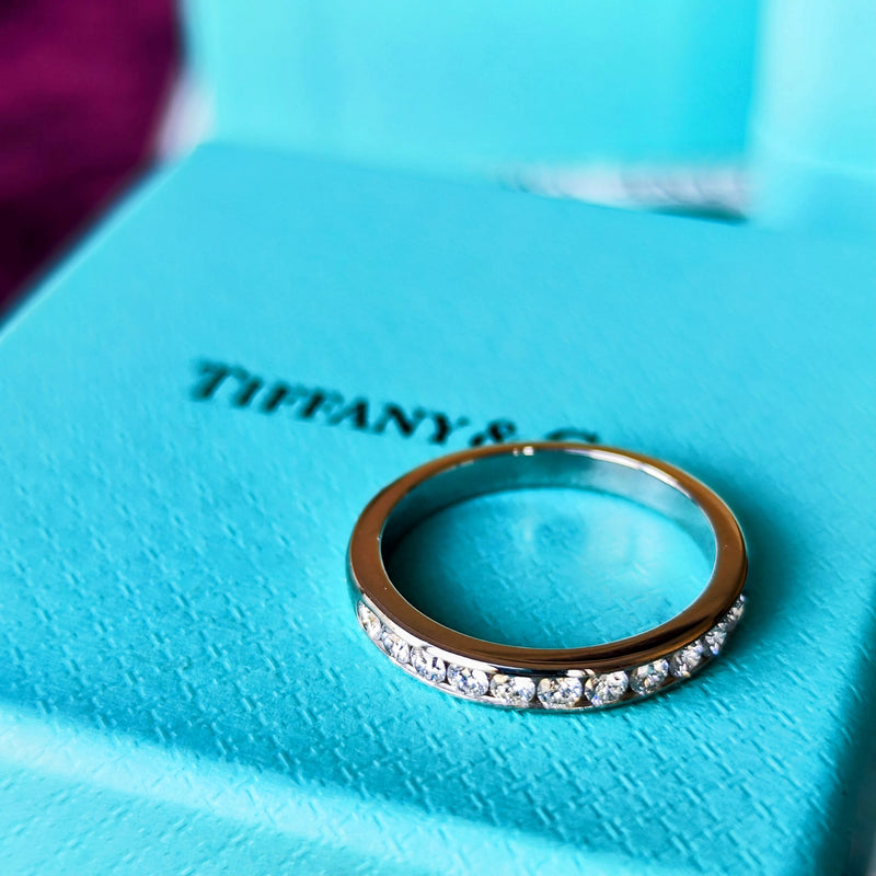 TIFFANY &Co ティファニー ダイヤモンド ハーフエタニィリング プラチナ