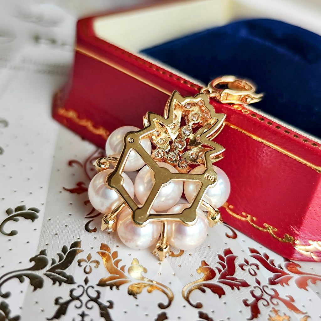 MIKIMOTO ミキモト あこや真珠 ダイヤモンド ペンダントトップ