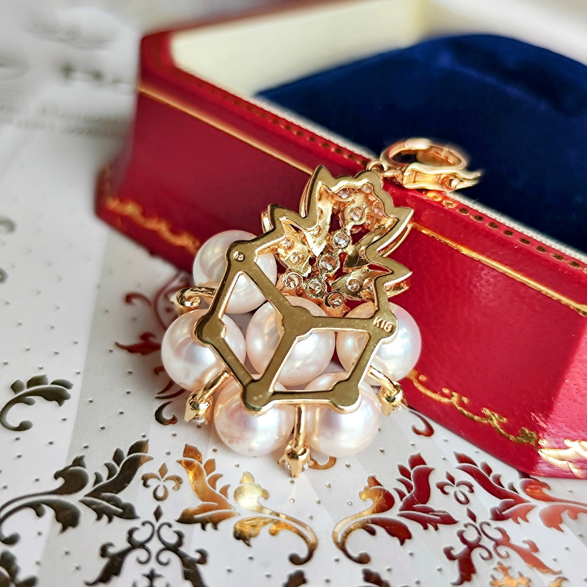 MIKIMOTO ミキモト あこや真珠 ダイヤモンド ペンダントトップ