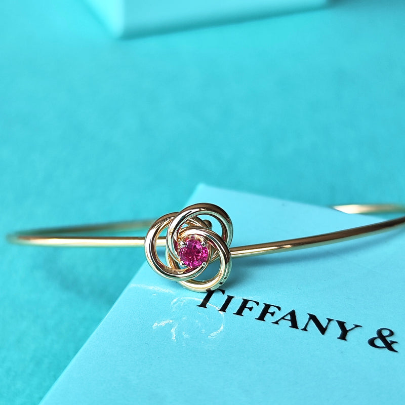 【オールドティファニー】TIFFANY &Co ティファニー 天然ルビー バングル