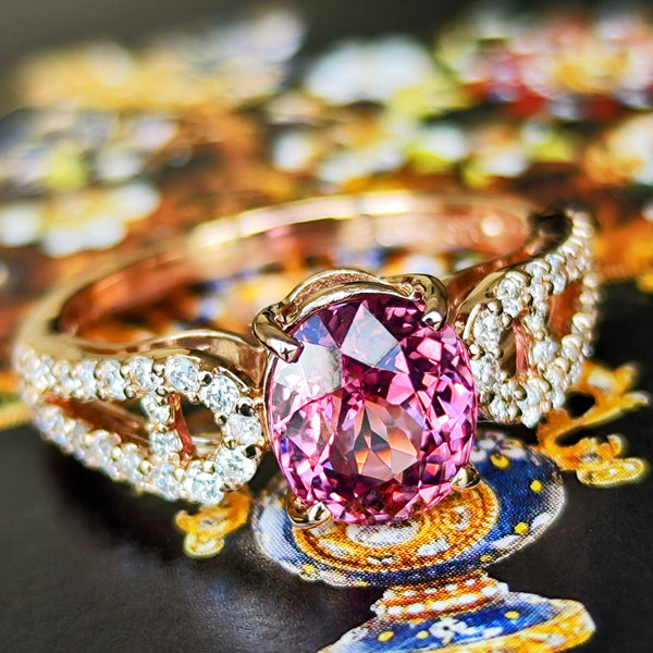 【マラヤガーネット】天然ガーネット 2.39ct 天然ダイヤモンド リング