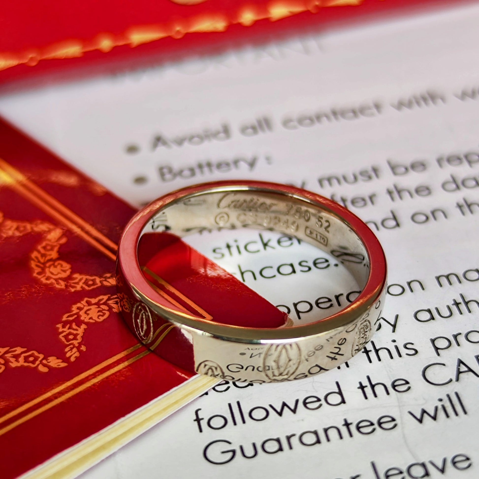 【Cartier 廃盤】カルティエ ハッピーバースデー リング 18金WG 52