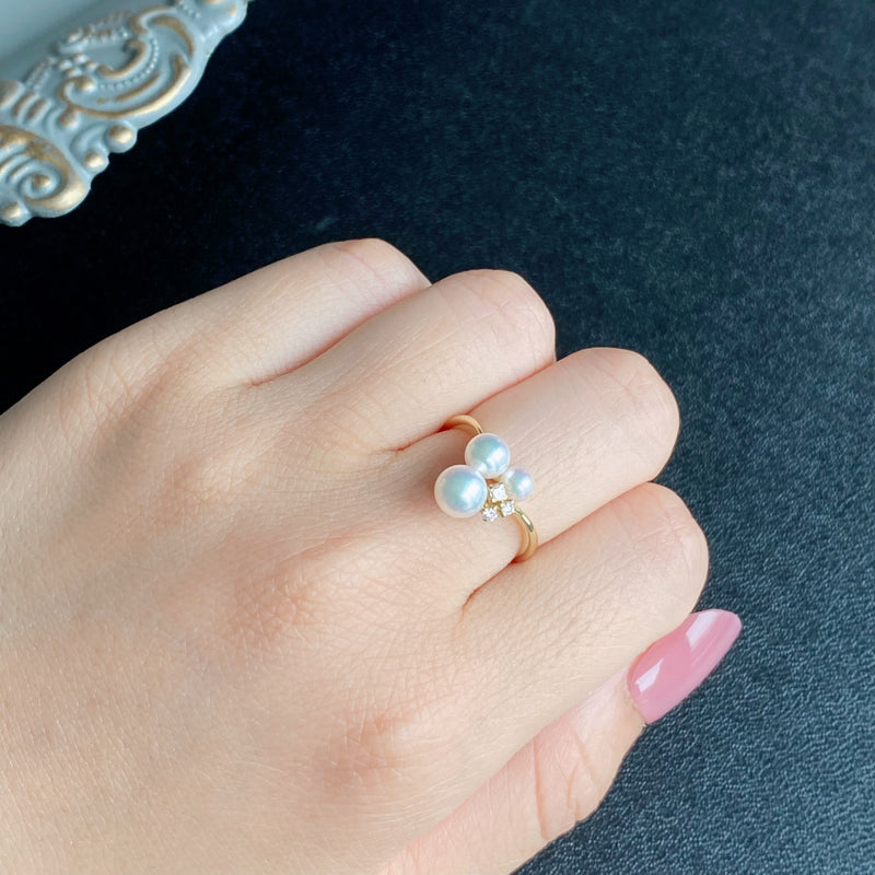 MIKIMOTO ミキモト あこや真珠 天然ダイヤモンドリング – Mico宝飾店