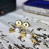 MIKIMOTO ミキモト 矢のモチーフ あこや真珠 天然ダイヤモンド 18金ピアス