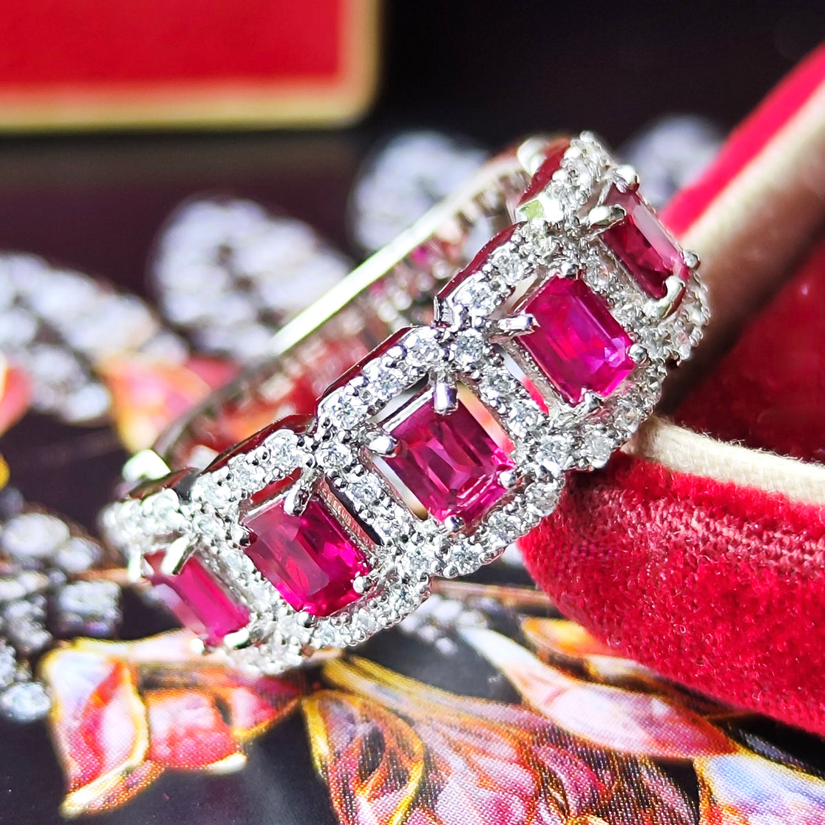 天然ルビー 1.16ct 天然ダイヤモンド プラチナリング
