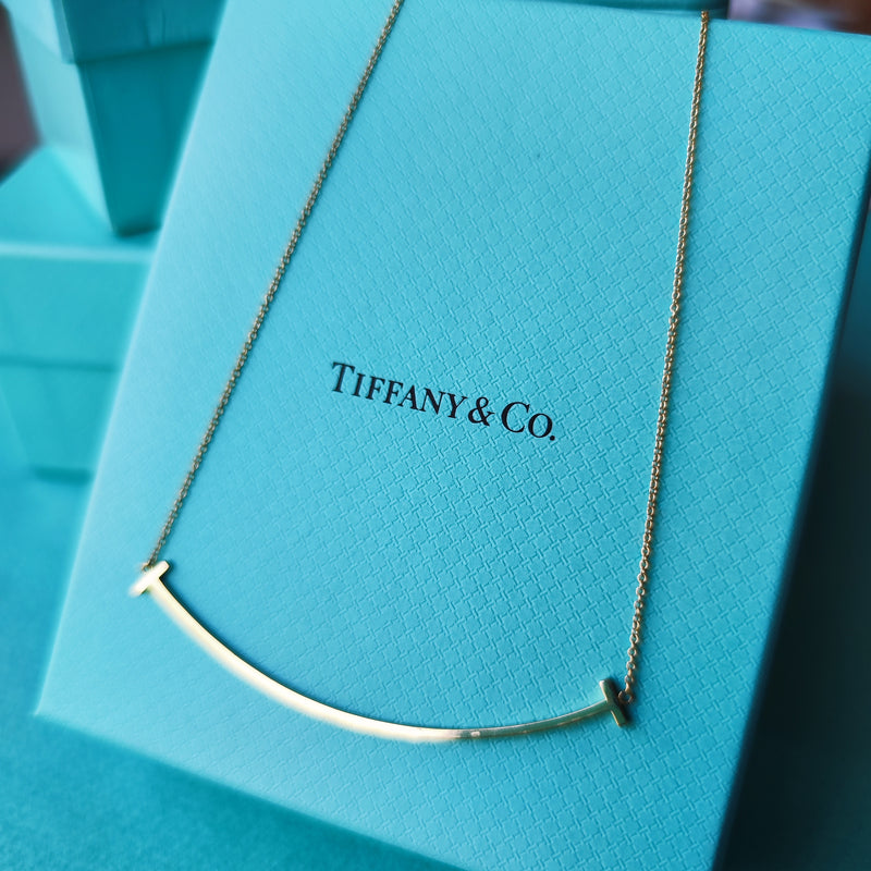 TIFFANY &Co ティファニー Tスマイル ラージ 18金YG ネックレス