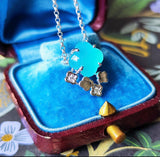 TASAKI 田崎真珠 シーブルーカルセドニー 天然ダイヤモンド ネックレス 18金WG