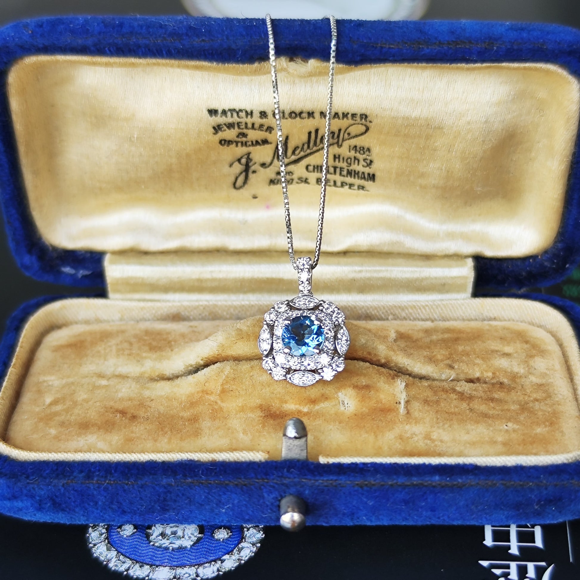 【サンタマリア】天然アクアマリン 天然ダイヤモンド ネックレス