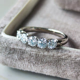 MIKIMOTO ミキモト 天然ダイヤモンド 0.74ct ハーフエタニティリング