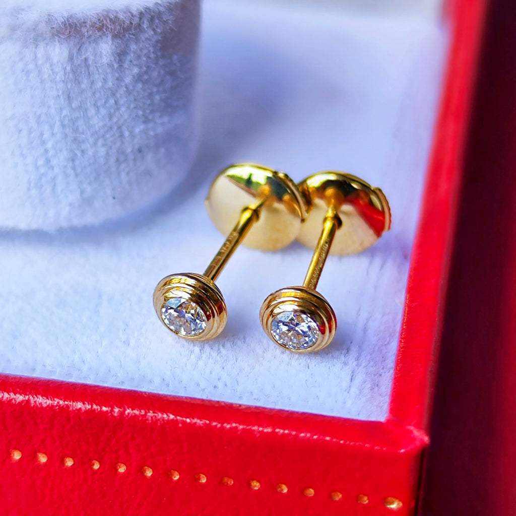 Cartier カルティエ ダムール ピアス SM 18金YG