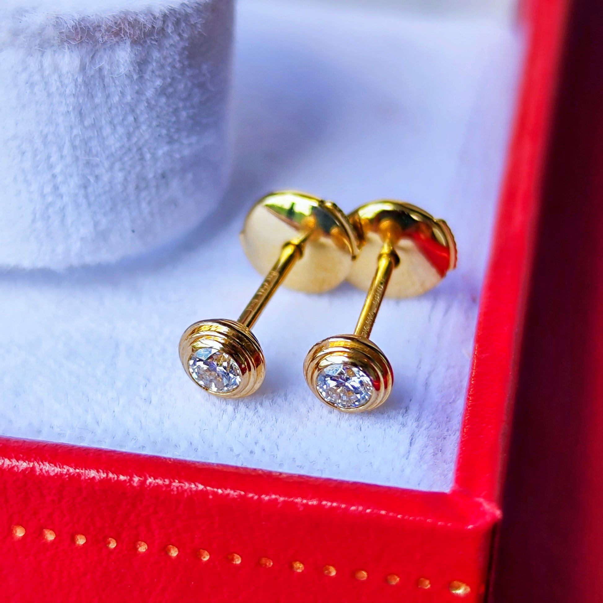 Cartier カルティエ ダムール ピアス SM 18金YG