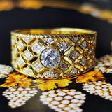 天然ダイヤモンド 18金リング