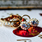 天然アレキサンドライト 天然ダイヤモンド チャーム 18金ピアス