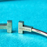 TIFFANY &Co ティファニー Tワイヤー バングル 18金PG