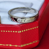 Cartier カルティエ エングレーブド ダイヤモンドリング プラチナ 8号