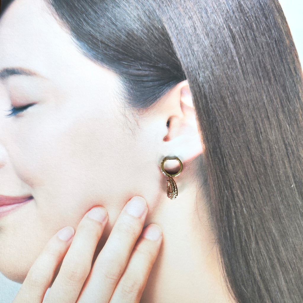 【お値下げ】天然モルガナイト 天然ダイヤモンド ピアス