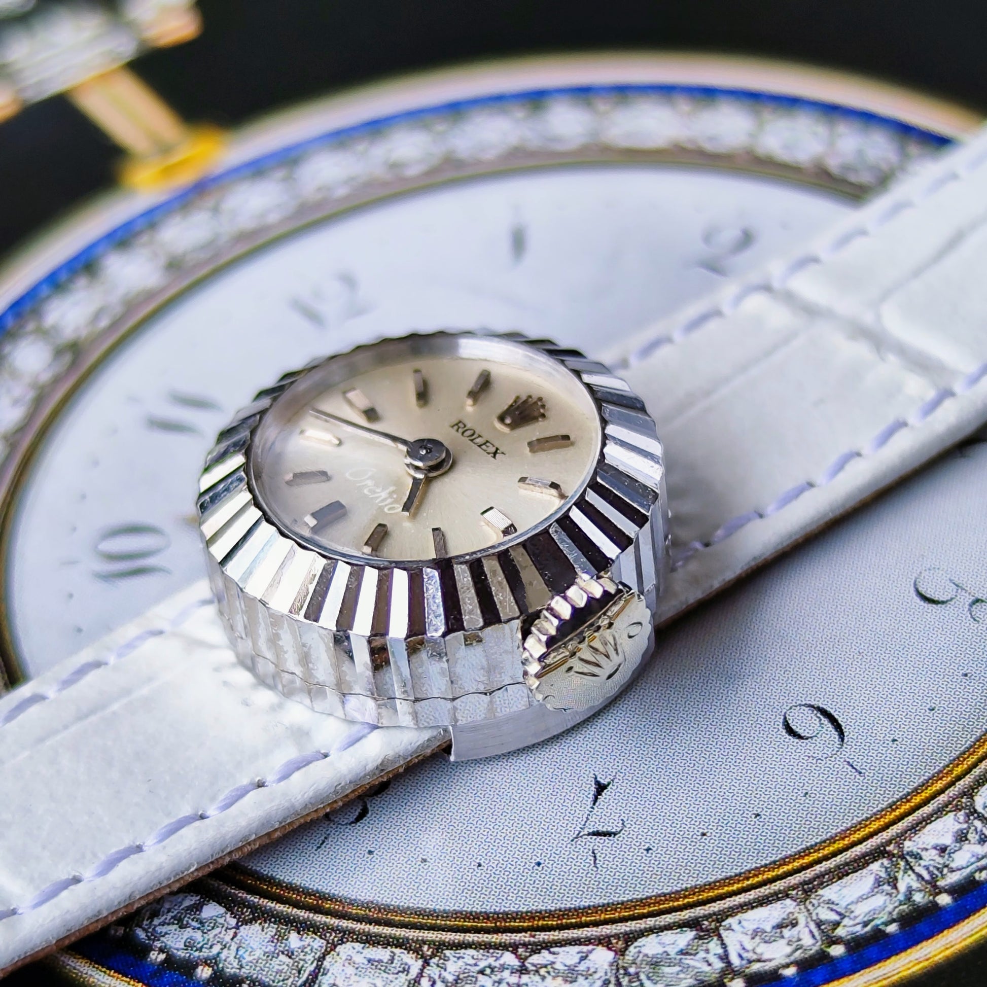 【OH済み】ROLEX ロレックス CHAMELEON カメレオン Orchid 18金無垢 手巻き腕時計