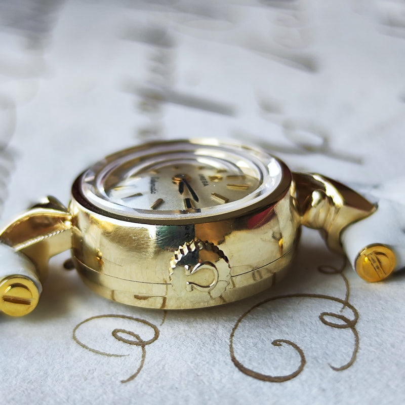 【OH済み】OMEGA オメガ LADYMATIC/レディマティック14金無垢 自動巻き時計