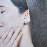 天然エメラルド 天然ダイヤモンド 18金ピアス