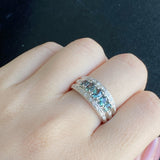 天然アレキサンドライト 0.71ct 天然ダイヤモンド リング