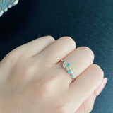 天然イエローダイヤモンド 天然パライバトルマリン リング