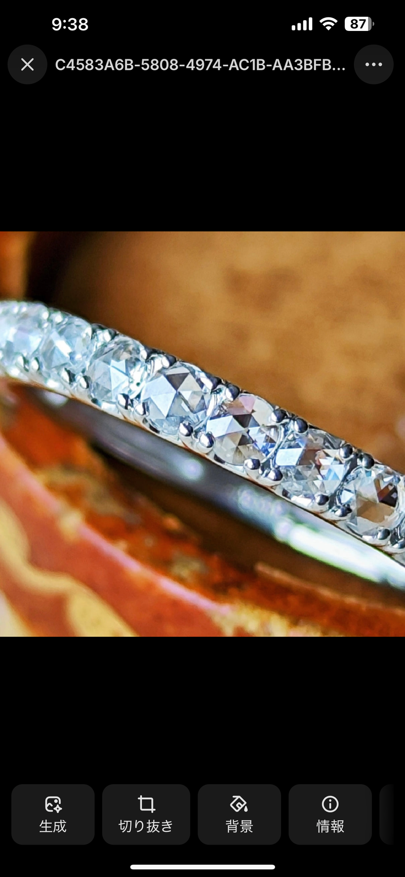 【ローズカット】天然ダイヤモンド プラチナリング