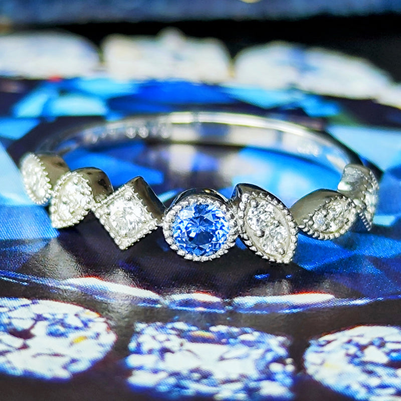 【幻のサファイア ヨーゴ渓谷】天然サファイア 天然ダイヤモンド リング 非加熱