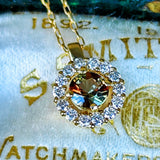 天然アンダリュサイト 天然ダイヤモンド ネックレス