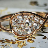 【ローズカット】天然ダイヤモンド 18金PG リング