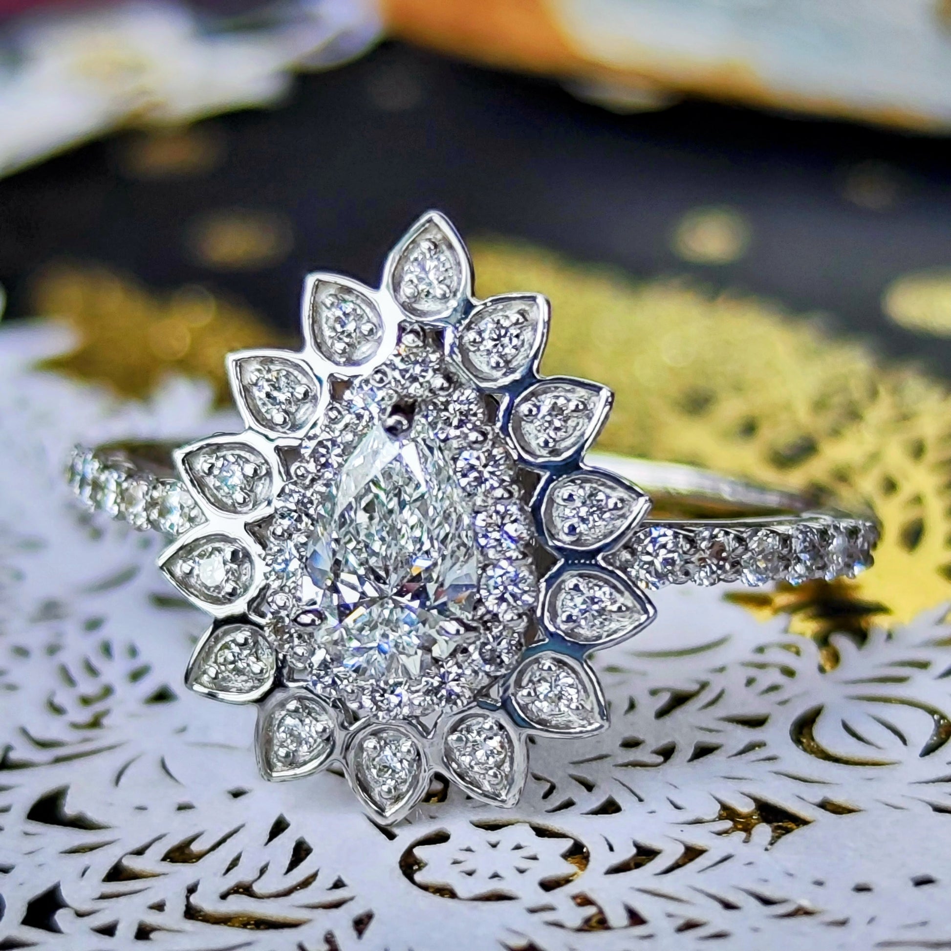 【インターナリーフローレス】天然ダイヤモンド 0.33ct プラチナ GIA