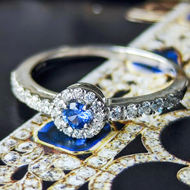 【幻のサファイア ヨーゴ渓谷】天然サファイア 天然ダイヤモンド リング 非加熱