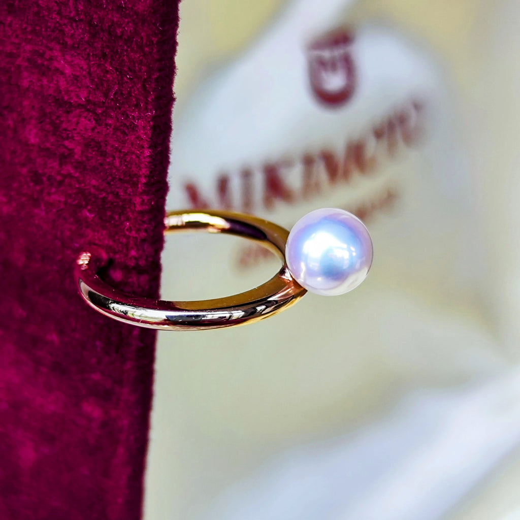 MIKIMOTO ミキモト あこや真珠 イヤーカフ 18金PG
