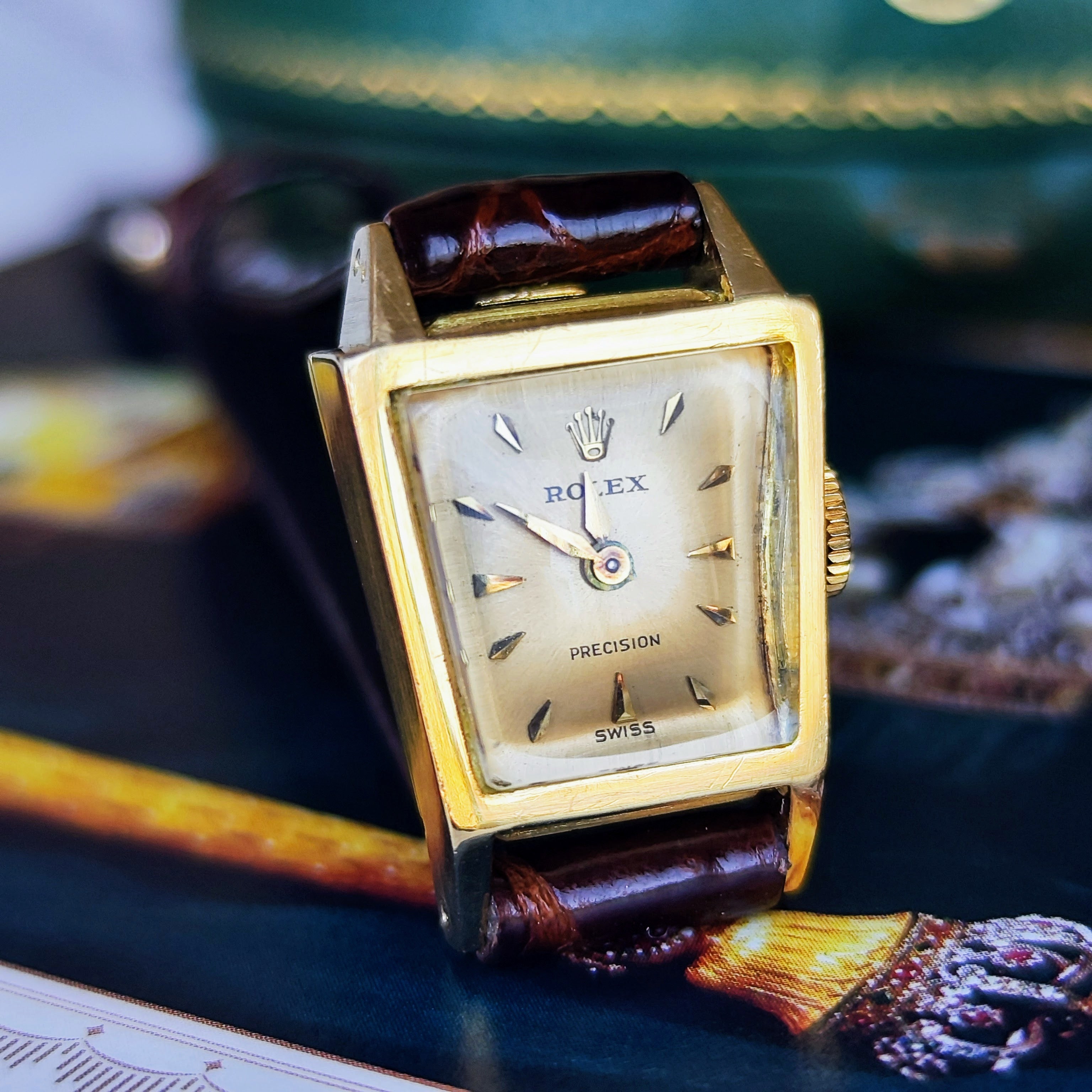 【OH済み】ROLEX ロレックス PRECISION プレシジョン ランタン型 金無垢腕時計