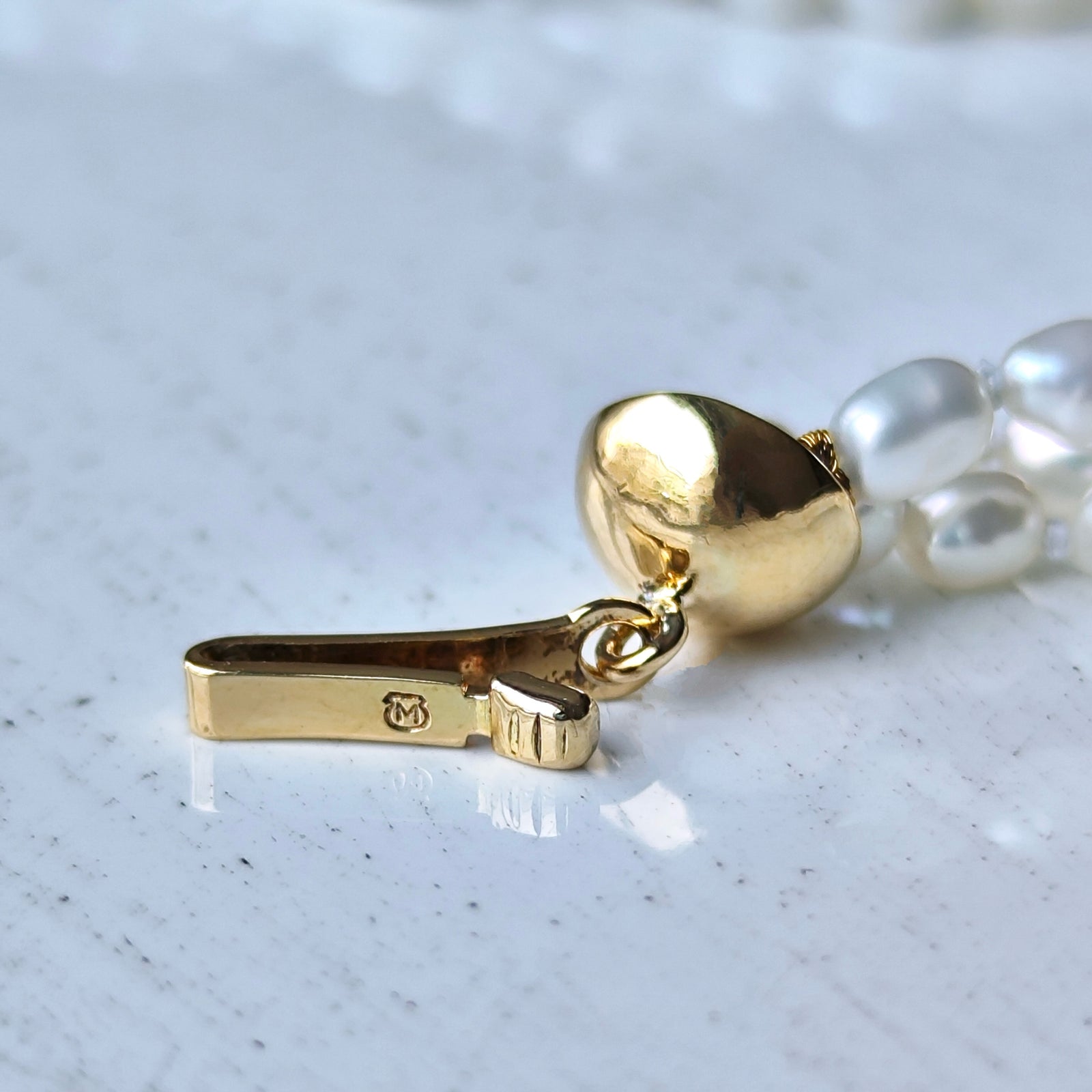 MIKIMOTO ミキモト 淡水パール 3連 ヴィンテージ ロング