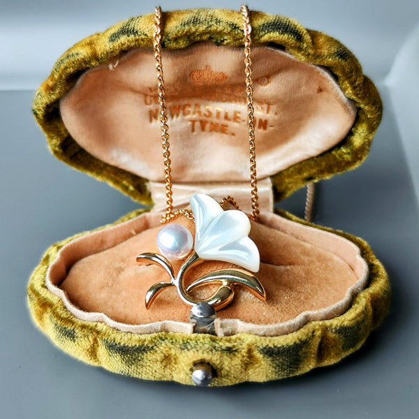 MIKIMOTO ミキモト あこや真珠 マザーオブパール ネックレス