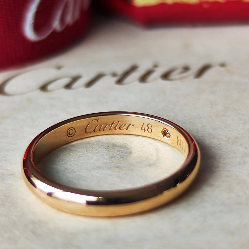 Cartier カルティエ  ウェデイング バンドリング ダイヤモンド 18金PG 8号