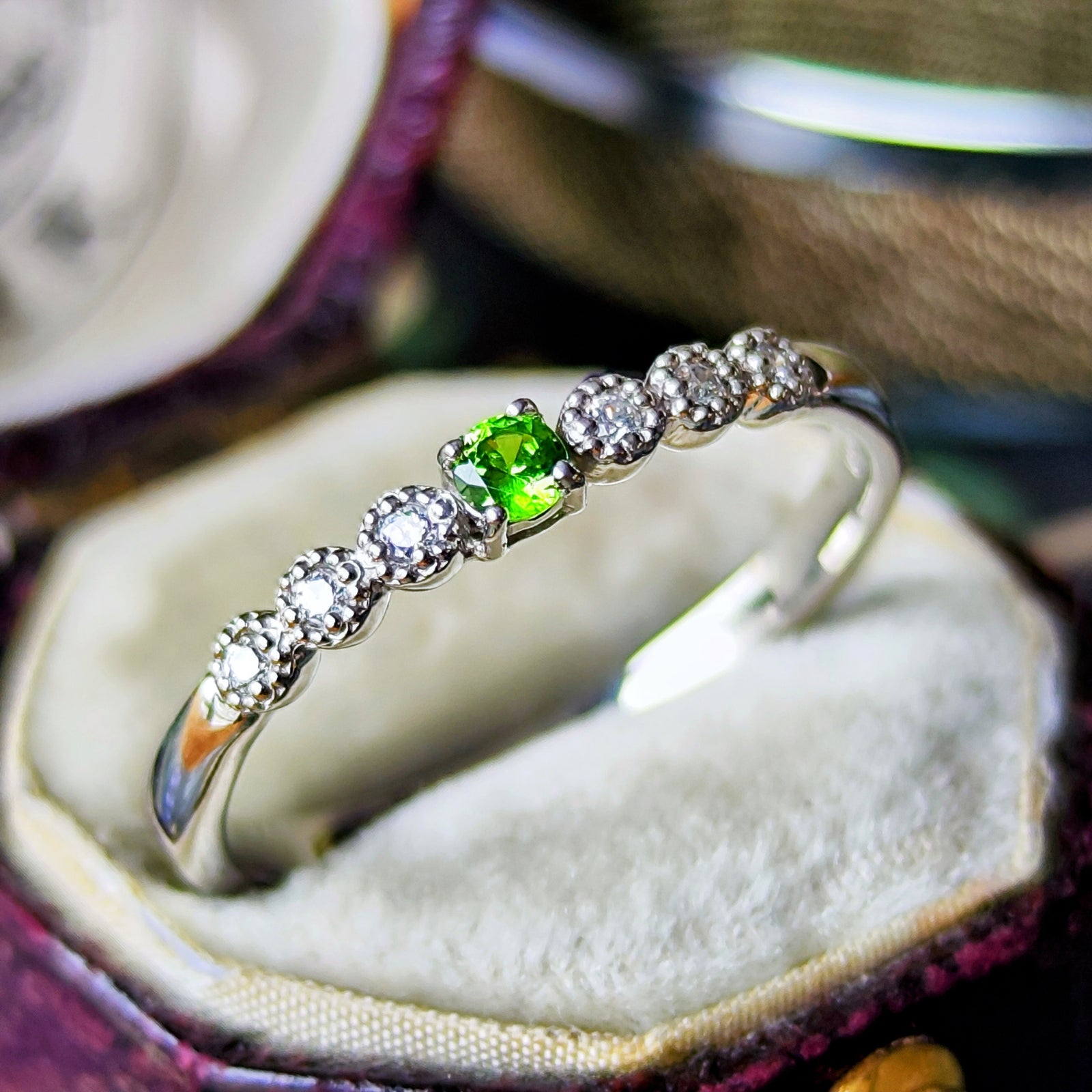 天然デマントイドガーネット 天然ダイヤモンド リング – Mico宝飾店