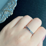 【ブラジル産】天然アレキサンドライト ハーフエタニティリング